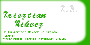 krisztian mikecz business card